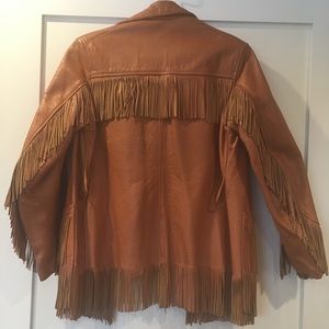Vtg Leather Fringe Jacket w/Belt ✌🏻🦅
